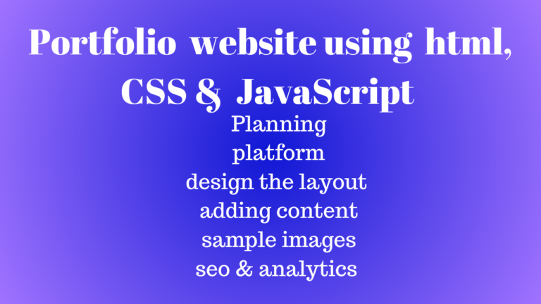 Portfolio Website Using HTML,CSS & JavaScript - Web Tutorial Space