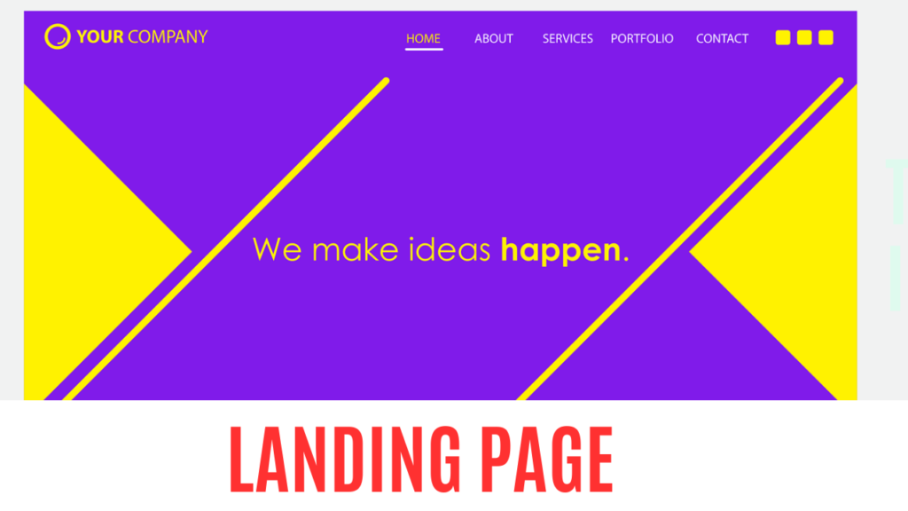 landing page