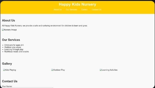 Nursery School Website